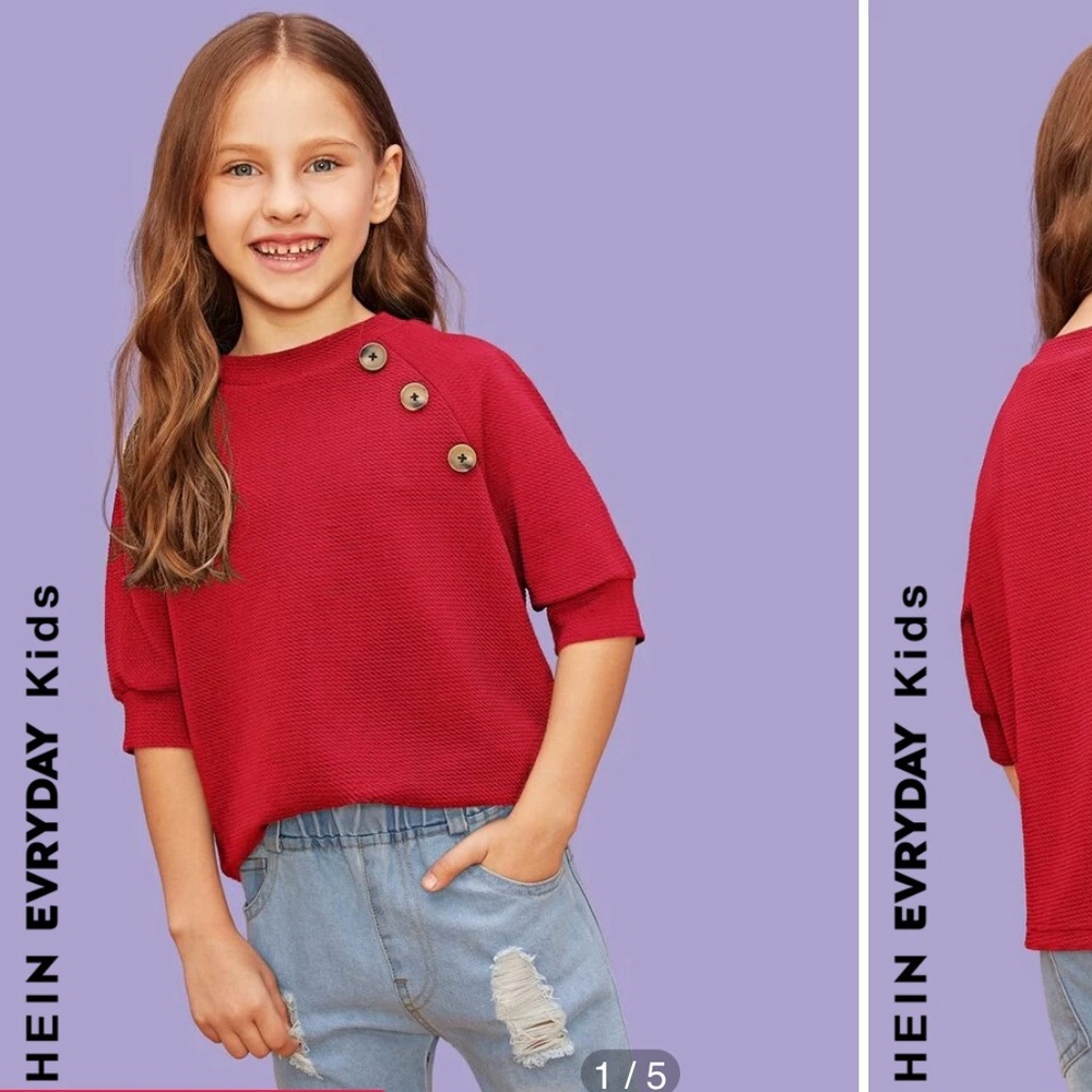 💥5/$15 EUC Shein Red Textured Top